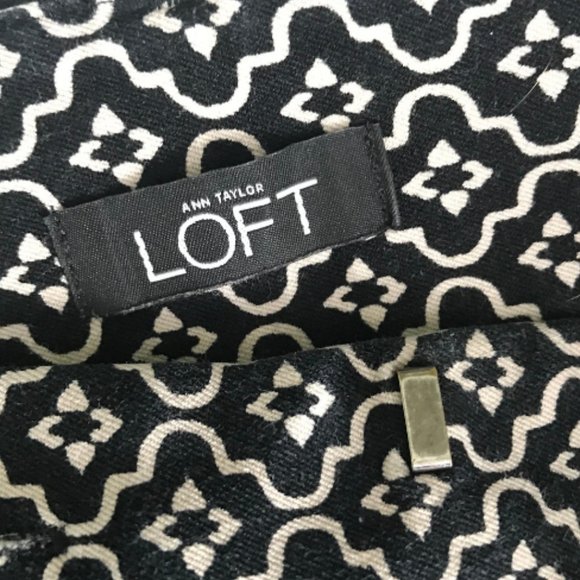 LOFT Ann Taylor Printed Cigarette Trouser - Picture 3 of 4